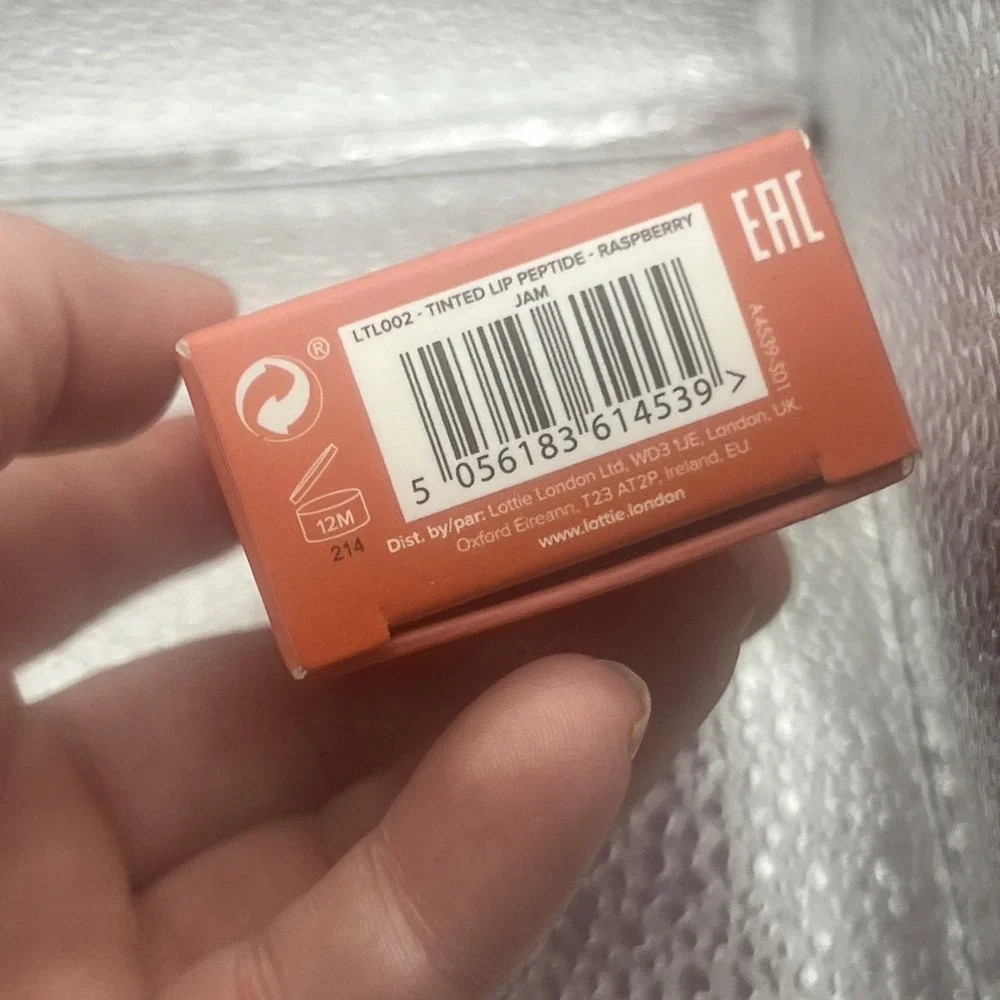 Peptide Lip Tint Nourishing Glaze, Raspberry Jam, 0.23oz, New 7ml Vegan PETA
